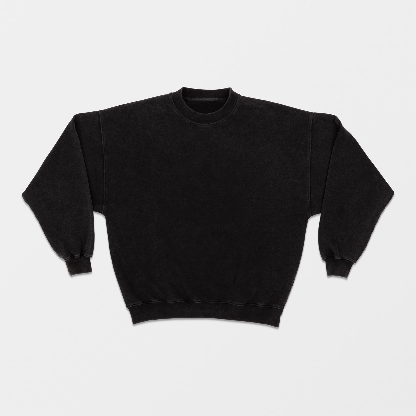 Luxury Heavy fabric Sweatshirt Crewneck Vintage Black colour 500gsm